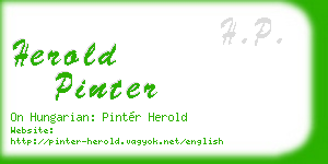 herold pinter business card