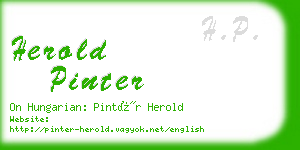 herold pinter business card